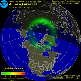 Current Northern hemispheric power input map